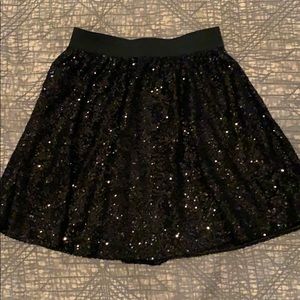 Black sequin skirt